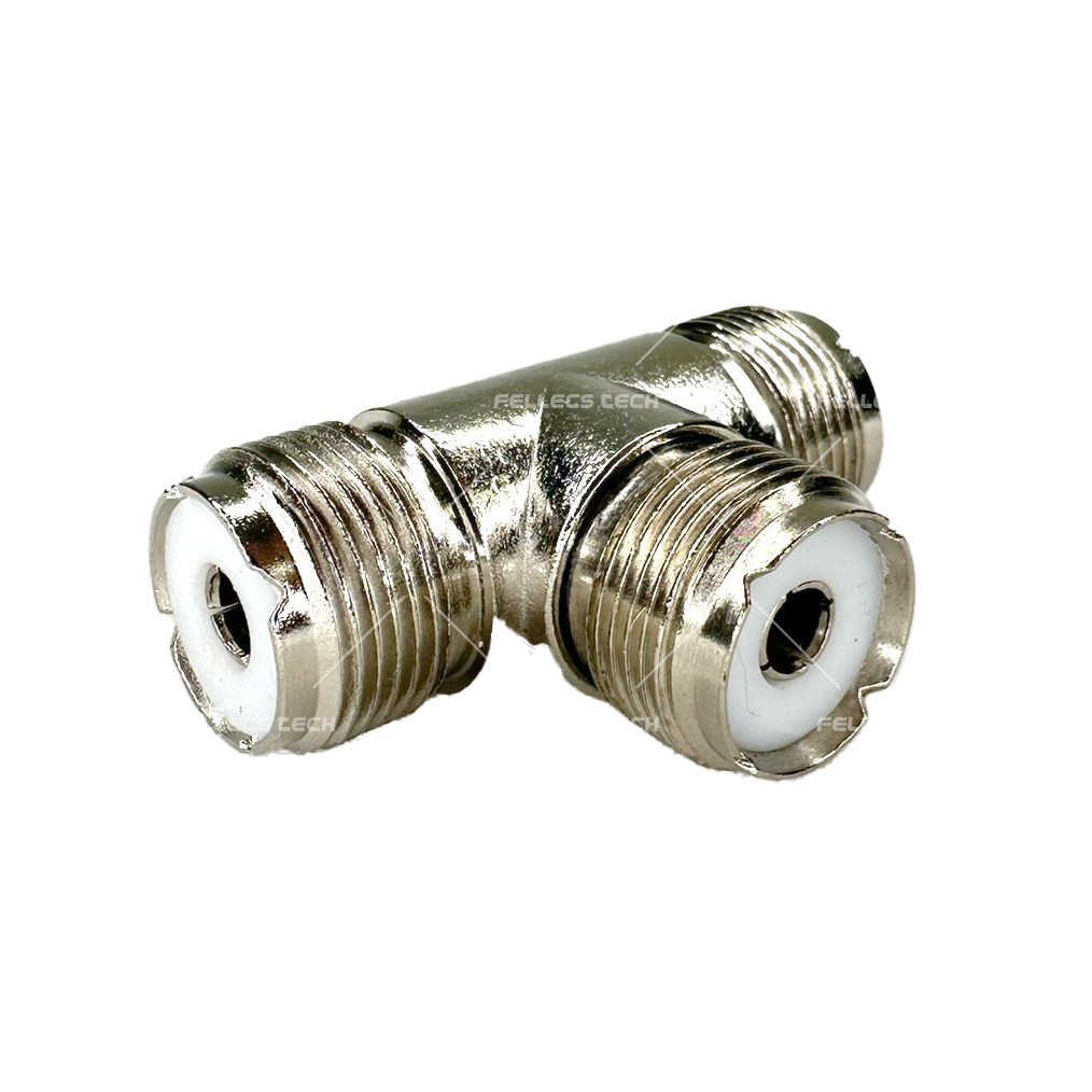 PL T-Stück, 3xPL (UHF) Buchse